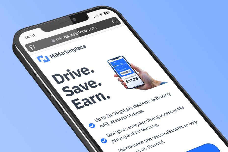 MIC Global MiMarketplace website on mobile screen