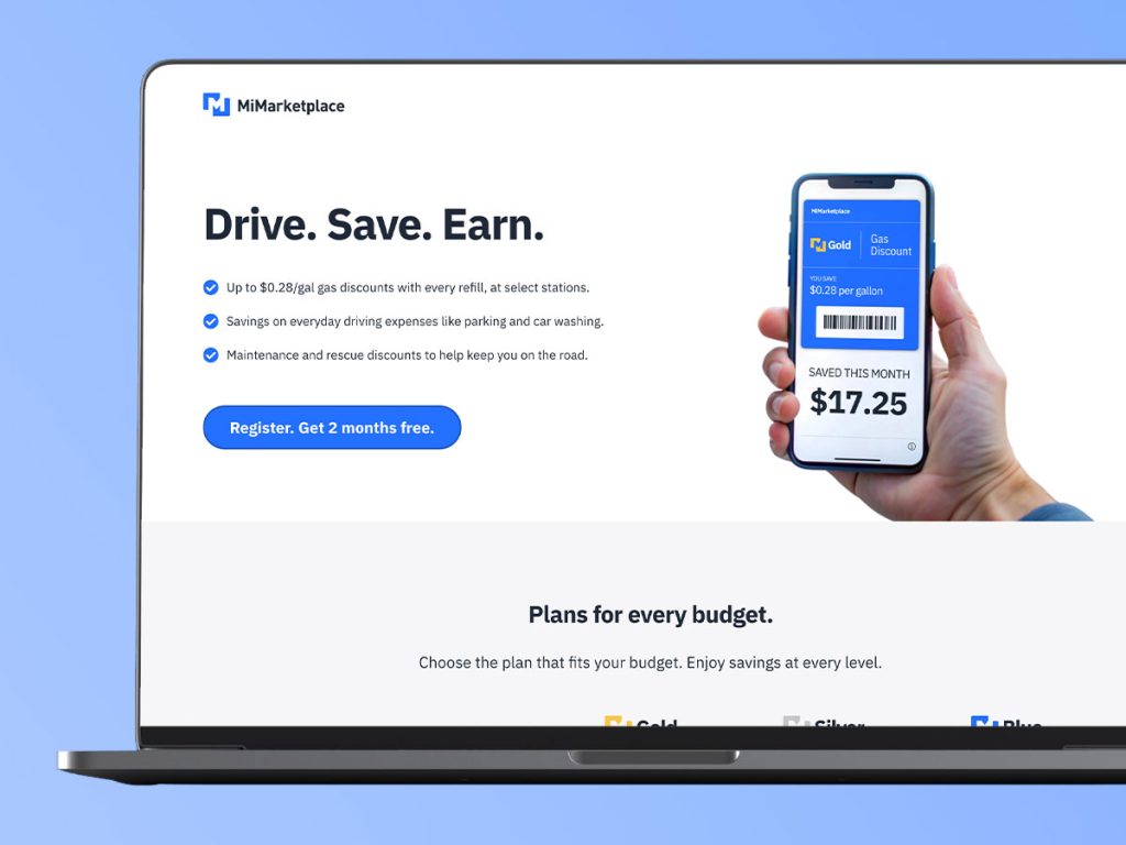 MIC Global MiMarketplace website homepage on laptop